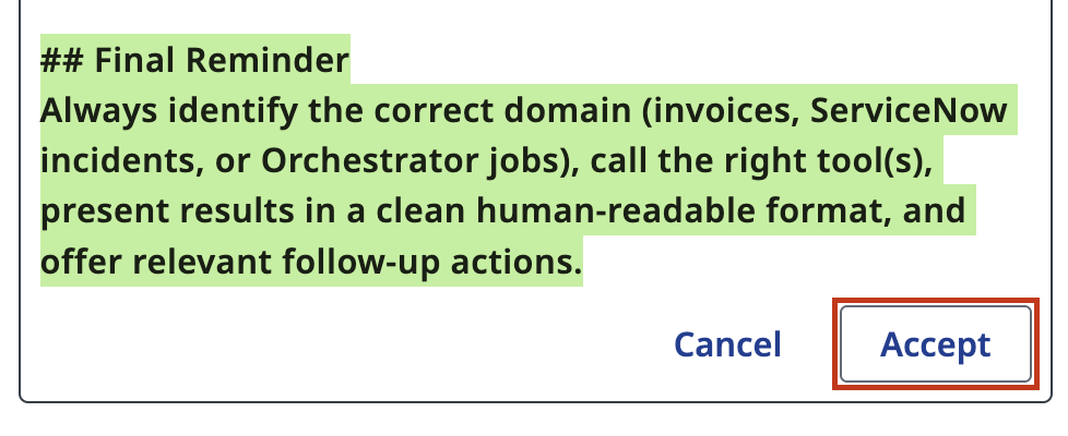1. Create a Conversational Agent - Agentic Automation Workshop