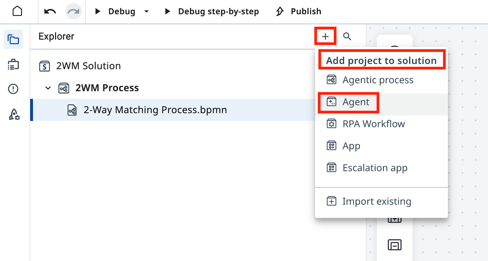 New agent created in Studio Web