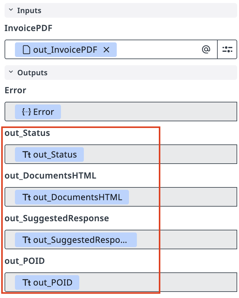 Automatically generated Agent's outputs