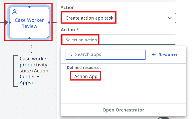 Human validation step selected on the workflow canvas